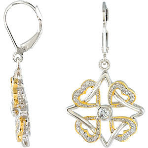 Sterling Silver Faith Family Friends & Love Earrings