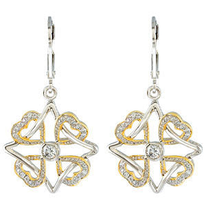 Sterling Silver Faith Family Friends & Love Earrings