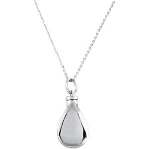 Sterling Silver Birthstone Tear Ash Holder Necklace