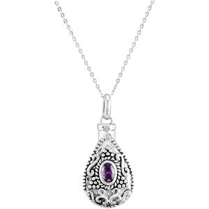 Sterling Silver Birthstone Tear Ash Holder Necklace