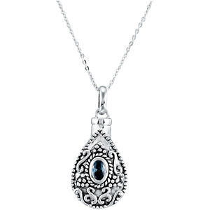 Sterling Silver Birthstone Tear Ash Holder Necklace