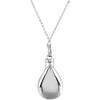 Sterling Silver Birthstone Tear Ash Holder Necklace