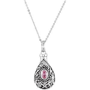 Sterling Silver Birthstone Tear Ash Holder Necklace