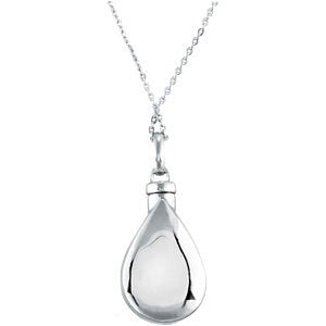 Sterling Silver Birthstone Tear Ash Holder Necklace