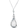 Sterling Silver Birthstone Tear Ash Holder Necklace