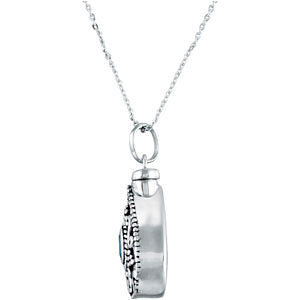 Sterling Silver Birthstone Tear Ash Holder Necklace