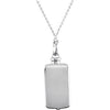 Sterling Silver Checkerboard Rectangle Ash Holder Necklace