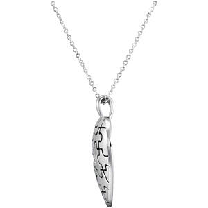 Sterling Silver A Piece of My Heart Necklace