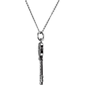 Sterling Silver The Key of Love for a Daughter Necklace