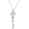The Key of Love for Couples Pendant with Chain and Box in Sterling Silver