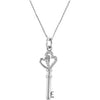 The Friendship Key of Love Pendant with Chain in Sterling Silver