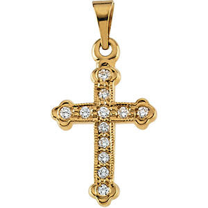 14k Yellow Gold Cross Pendant