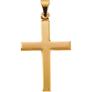 14k Yellow Gold Cross Pendant