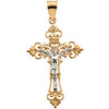 Two-Tone Crucifix Pendant