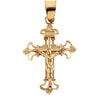 29.00x21.50 mm Crucifix Cross Pendant in 14K Yellow Gold