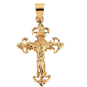 14k Yellow Gold Crucifix Pendant