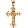 14k Yellow Gold Crucifix Pendant