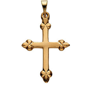 14k Yellow Gold Cross Pendant