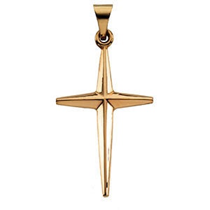 14k Yellow Gold Cross Pendant