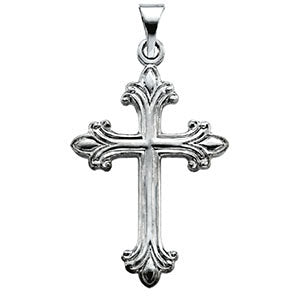 Platinum 24x17.5mm Cross Pendant