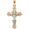 26.50x19.00 mm Crucifix Cross Pendant in 14K Yellow Gold