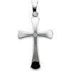 14k Yellow Gold .005 CTW Diamond Cross