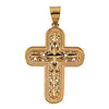 Two-Tone Gold Reversible Cross Pendant