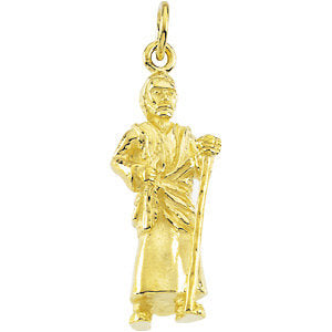 14k Yellow Gold 18.5x7.5mm Nativity St. Joseph Pendant