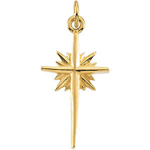 14k Yellow Gold 17.5x10.5mm Star Pendant