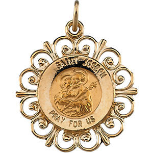 14k Yellow Gold 18.5mm St. Joseph Medal