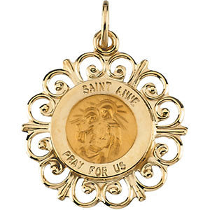 14k Yellow Gold 18.5mm St. Anne de Beau Pre Medal