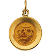 11.5 mm Round Baptism Pendant Medal in 14K Yellow Gold