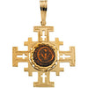 31.25 X 31.75 mm Jerusalem Cross Pendant in 14K Yellow Gold