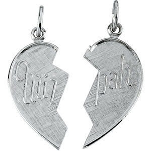 Sterling Silver 25x13.75mm Miz Pah Pendant