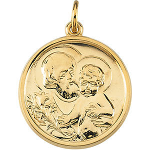 14k Yellow Gold 21.3mm St. Joseph Medal