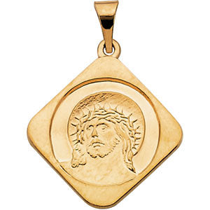 14k Yellow Gold 18.8x18.8mm Ecce Homo Medal