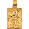 19.40 X 14.00 mm Our Lady of Mt. Carmel Medal in 14K Yellow Gold