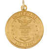 18.00 mm St. Christopher Us Air Force Medal in 14K Yellow Gold