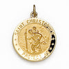 14k Yellow Gold 18mm Round St. Christopher U.S. Air Force Medal