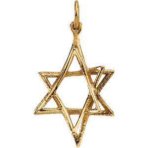 14k Yellow Gold 20.75x15.25mm Star of David Pendant