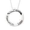 Sterling Silver Faith, Hope & Love Necklace (Reversible)