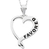 Sterling Silver Blessed Heart Necklace (Reversible)