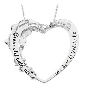 Sterling Silver Grow Old With Me™ Heart Necklace
