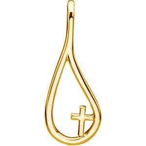 14k White Gold The Tears of Christ® Galilee with Cross