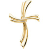 Modern Fashion Cross in 14K Yellow Gold