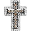 1/2 CTW Diamond Cross in 14K White Gold