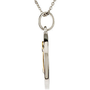 18K Yellow Gold-Plated Sterling Silver & 14K Rose Gold-Plated Sterling Silver Embraced by the Heart ™ Family Necklace