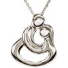 Embraced by the Heart (Couples Embrace) Necklace in Sterling Silver