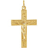 24K Gold Plated Crucifix Pendant