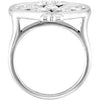 Sterling Silver Pure in Heart Ring for Ladies without Box, Size 7